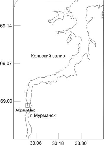 Карта кольского залива