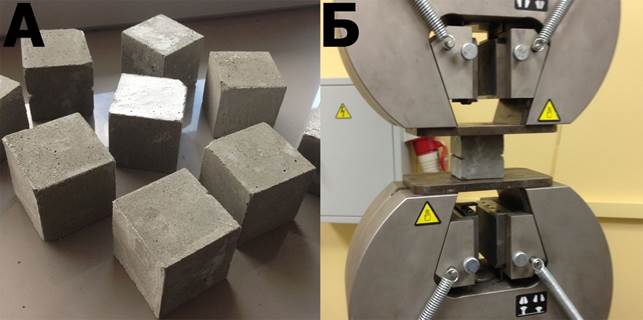 Изготовление образцов бетона