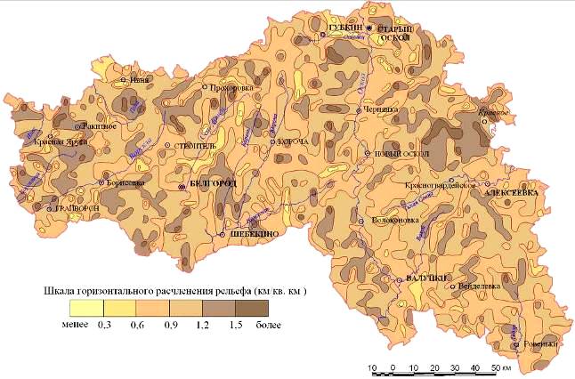 Физическая карта белгородской области с реками