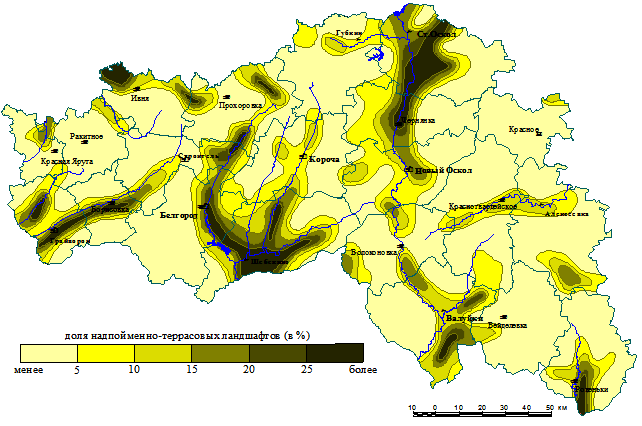 Рельефная карта белгорода