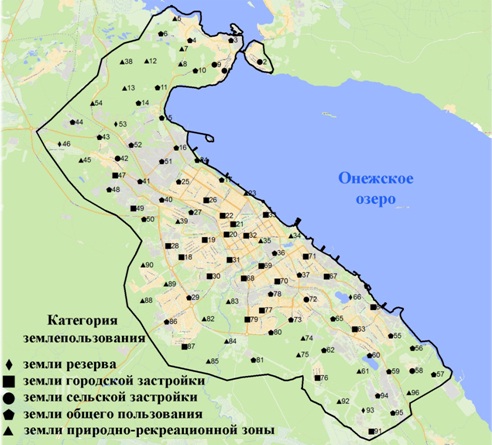 Карта изображающая почвенный покров территории