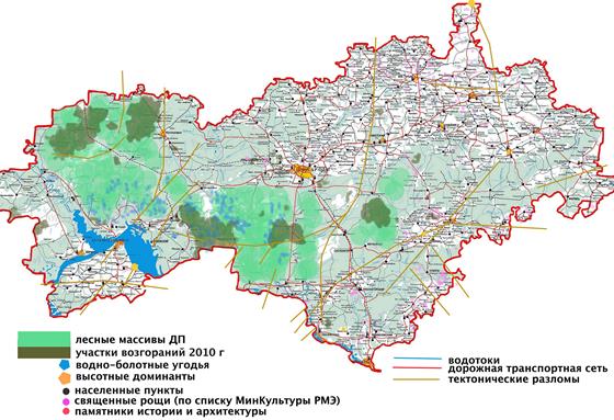 Карта лесных кварталов марий эл