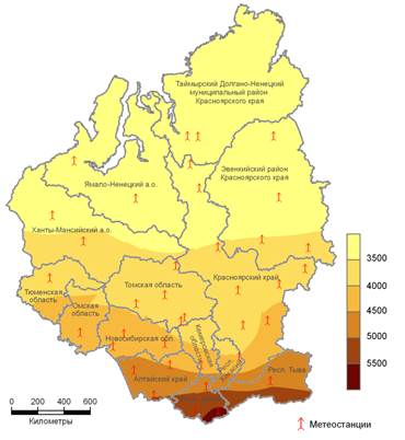 Климатическая карта тюменской области